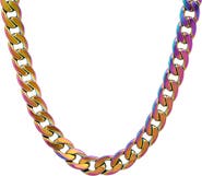 STEELTIME Multicolored Stainless Steel Chain Link Necklace
