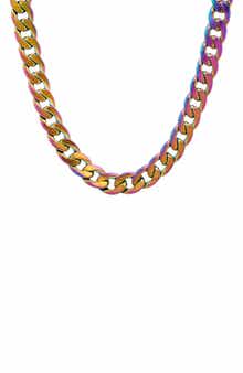 STEELTIME Multicolored Stainless Steel Chain Link Necklace