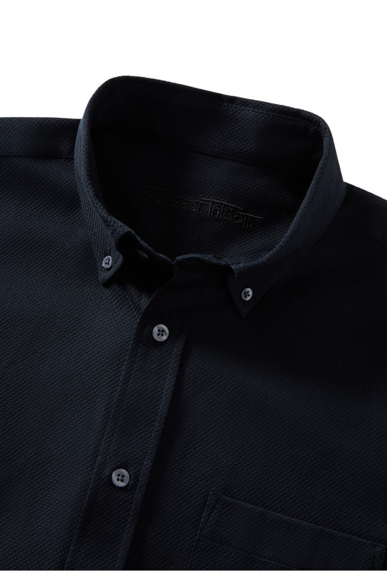 Harrison Button Down Pique Shirt, Alternate, color, Black