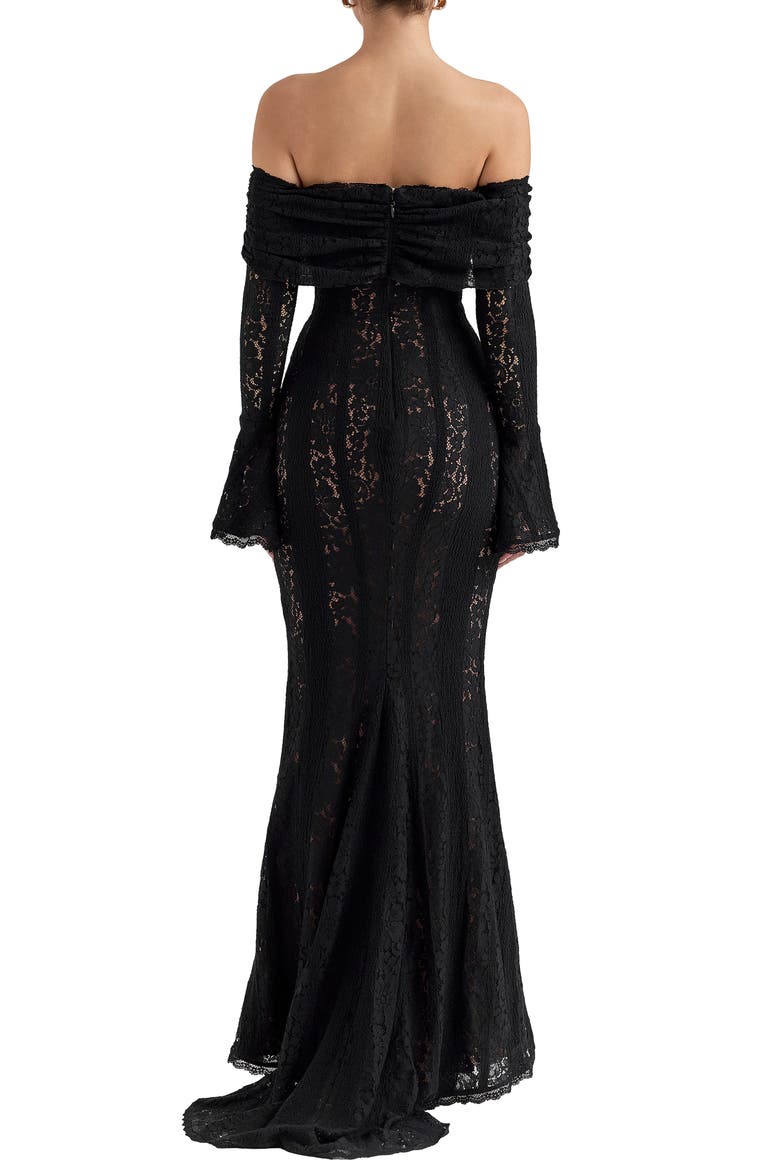Belle Off the Shoulder Long Sleeve Maxi Dress, Alternate, color, BLACK