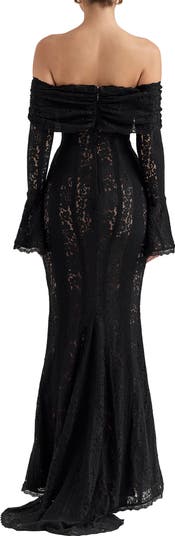 Belle Off the Shoulder Long Sleeve Maxi Dress