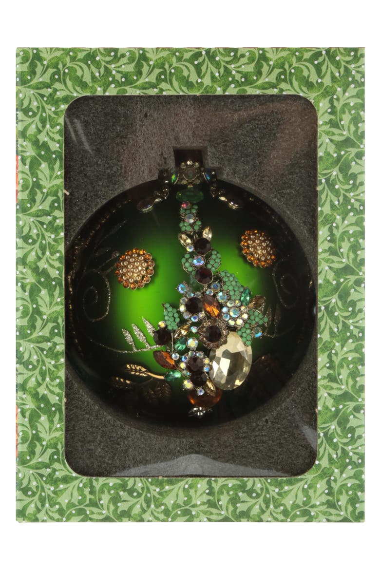 Kings Jewel Ball Ornament, Green, Alternate, color, Green