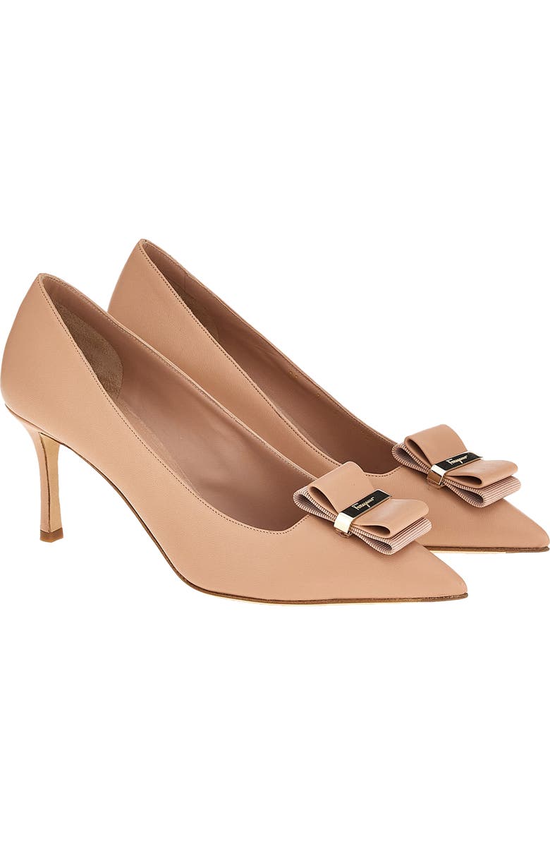 FERRAGAMO Winnie Bow Pointed Toe Pump, Main, color,