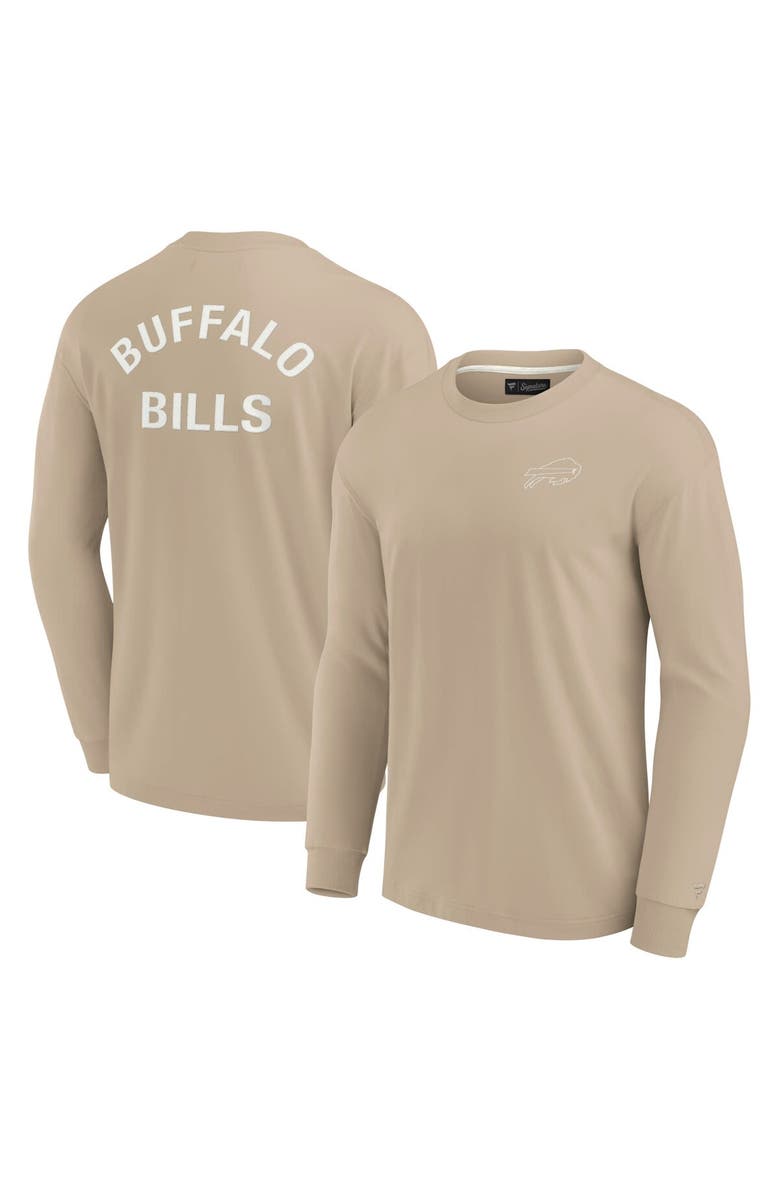 Fanatics Signature Unisex Fanatics Signature Khaki Buffalo Bills Elements Super Soft Long Sleeve T-Shirt, Main, color,