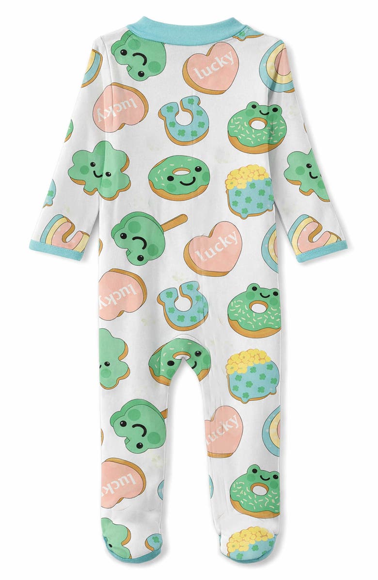 BUTTERBLU Scout Organic Cotton Footie, Alternate, color, Feelin' Lucky