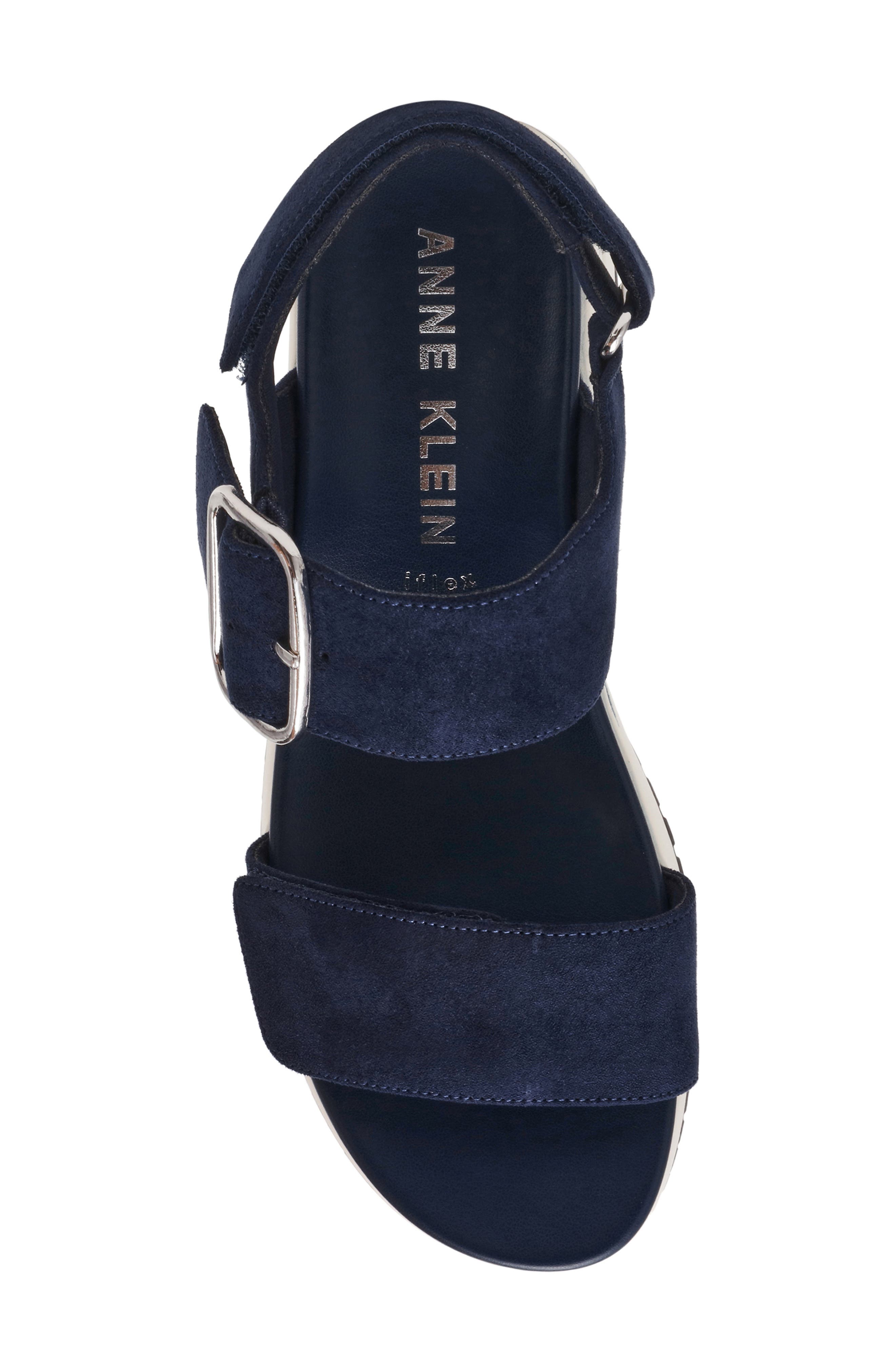 Evanti Ankle Strap Platform Sandal, Alternate, color, NAVY
