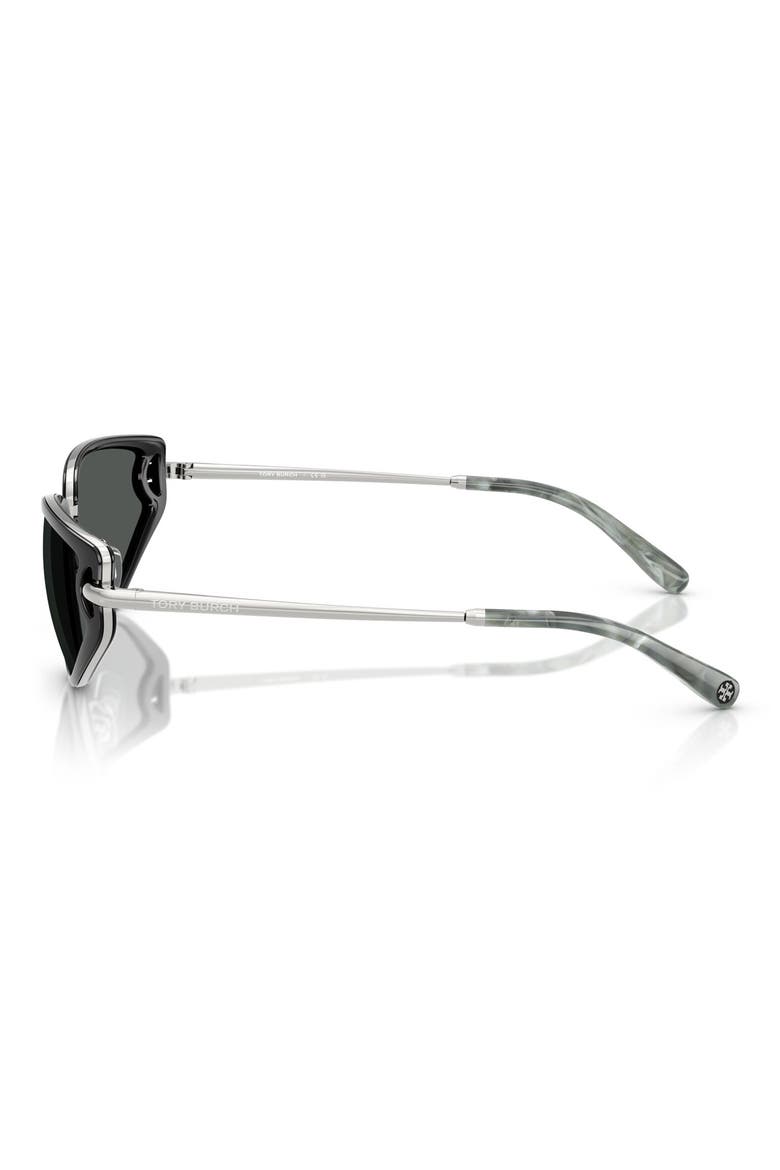53mm Cat Eye Sunglasses, Alternate, color, BLACK