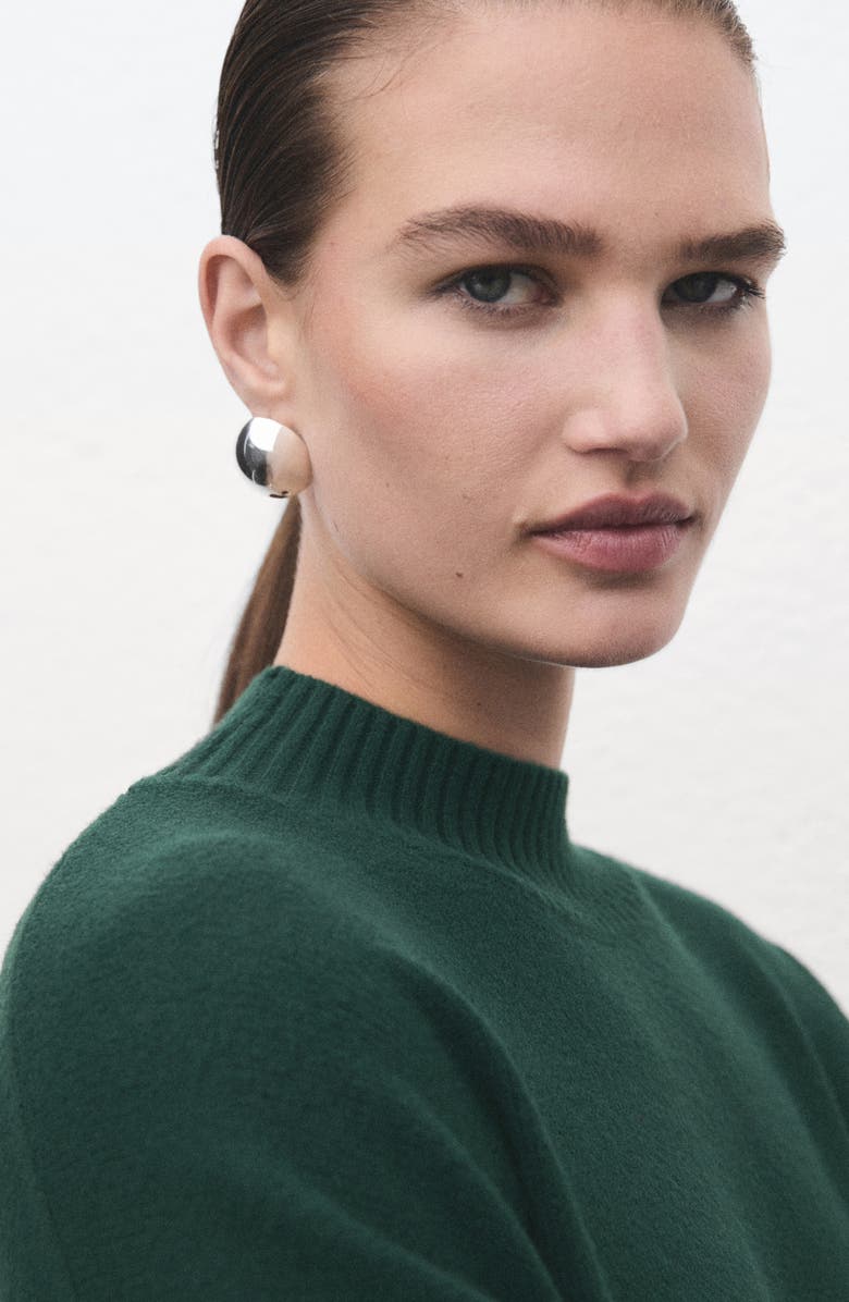 MANGO Turtleneck Sweater, Alternate, color, Dark Green