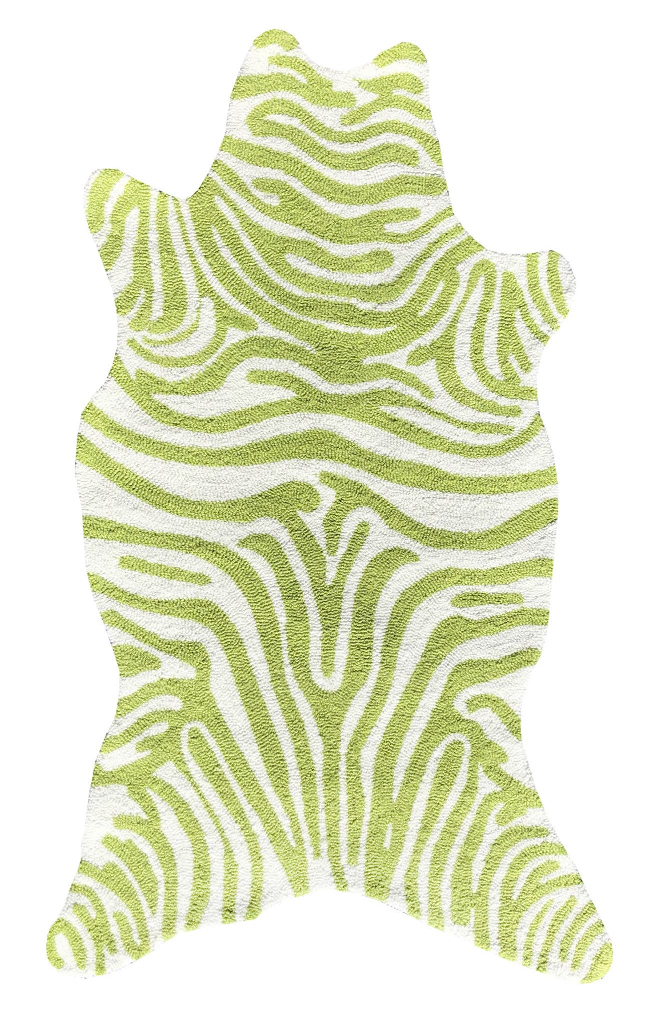 Mini Zebra Lime Indoor Rug