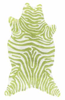 Mini Zebra Lime Indoor Rug