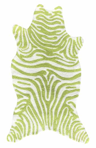 Mini Zebra Lime Indoor Rug