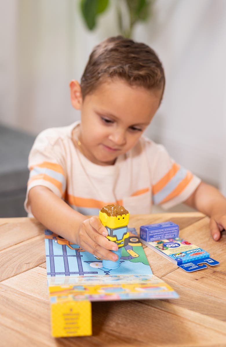 Melissa & Doug Sticker Wow! Construction Activity Pad & Sticker Stamp, Alternate, color,