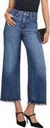 Good American Soft Tech Good Waist High Waist Crop Palazzo Jeans