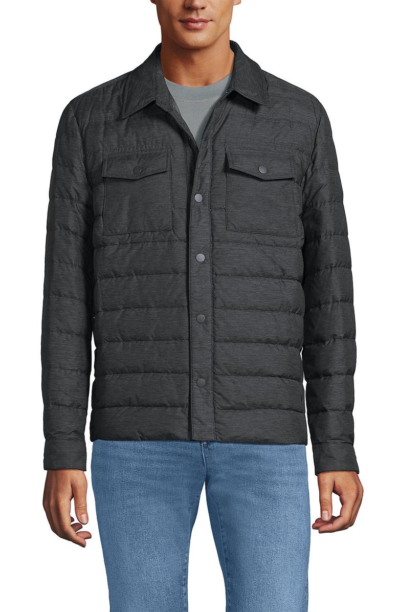 Lands' End Wanderweight Packable Down Shirt Jacket, Main, color, 