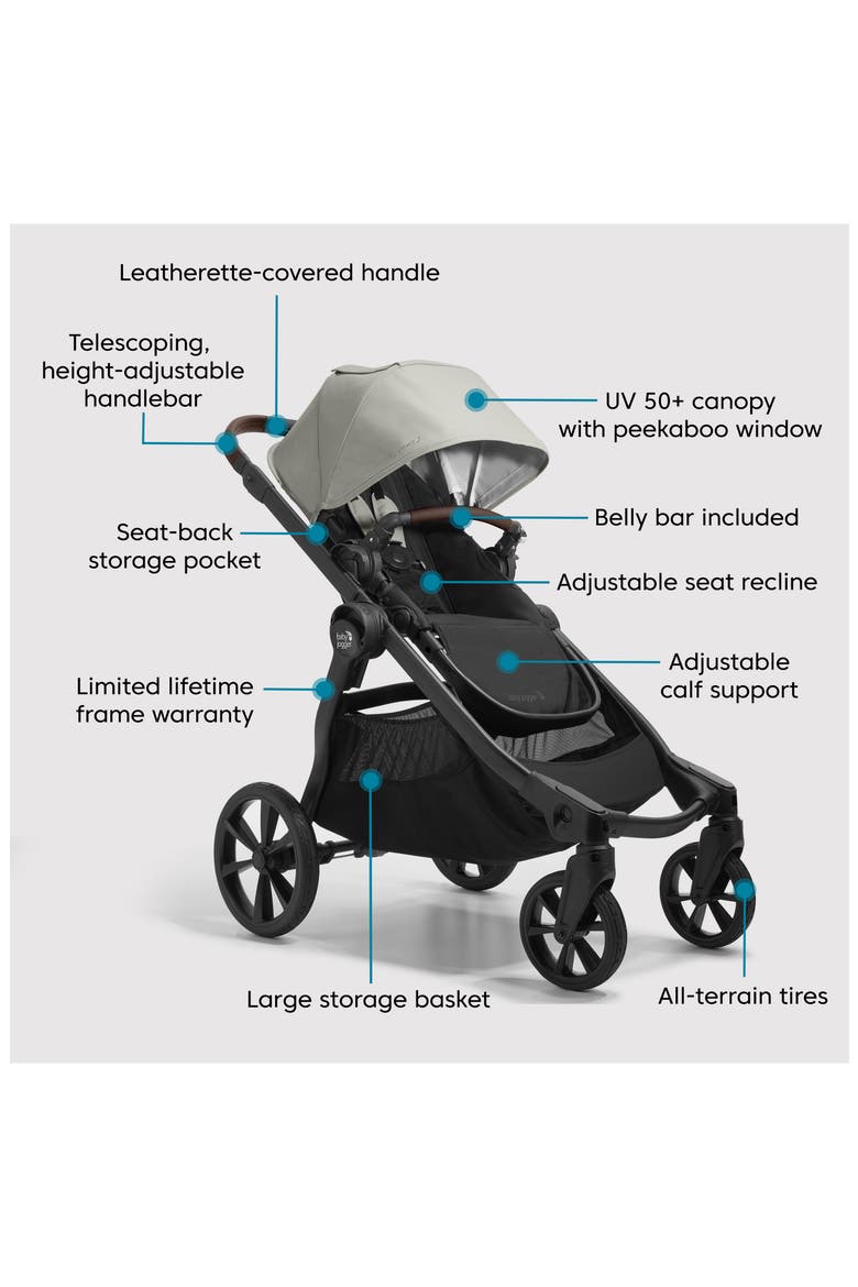 City Select® 2 Collection Convertible Stroller, Alternate, color, FROSTED IVORY