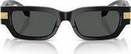 Versace 53mm Plaque Rectangular Sunglasses