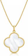GABI RIELLE Large Clover Pendant Necklace