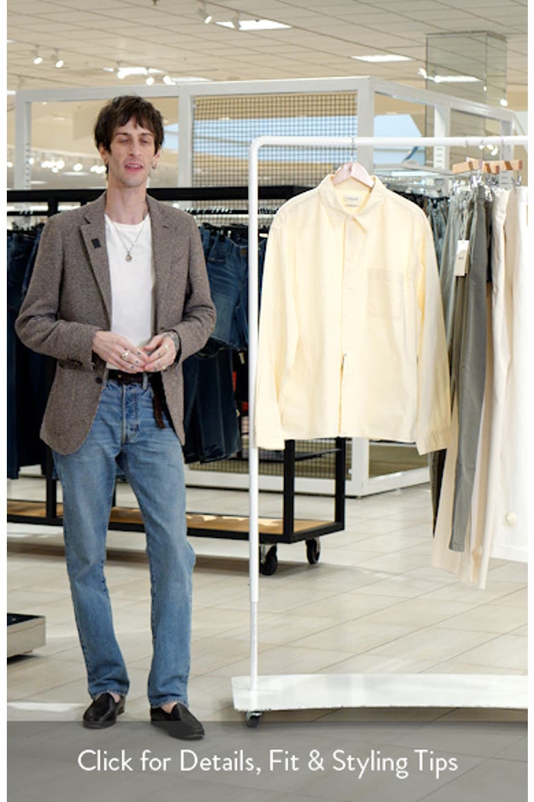 Textured Long Sleeve Cotton Button-Up Shirt video