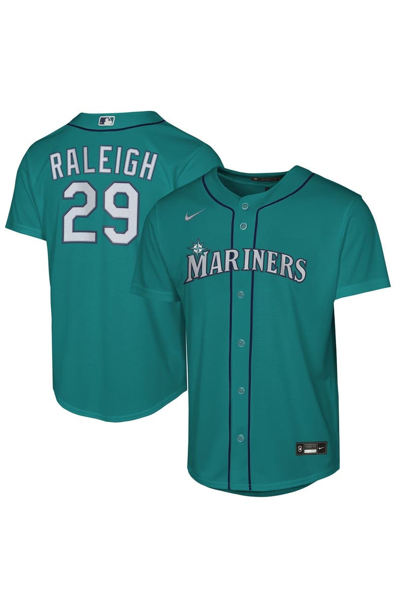 Nike Youth Nike Cal Raleigh Teal Seattle Mariners Alternate Replica Jersey, Main, color, Teal