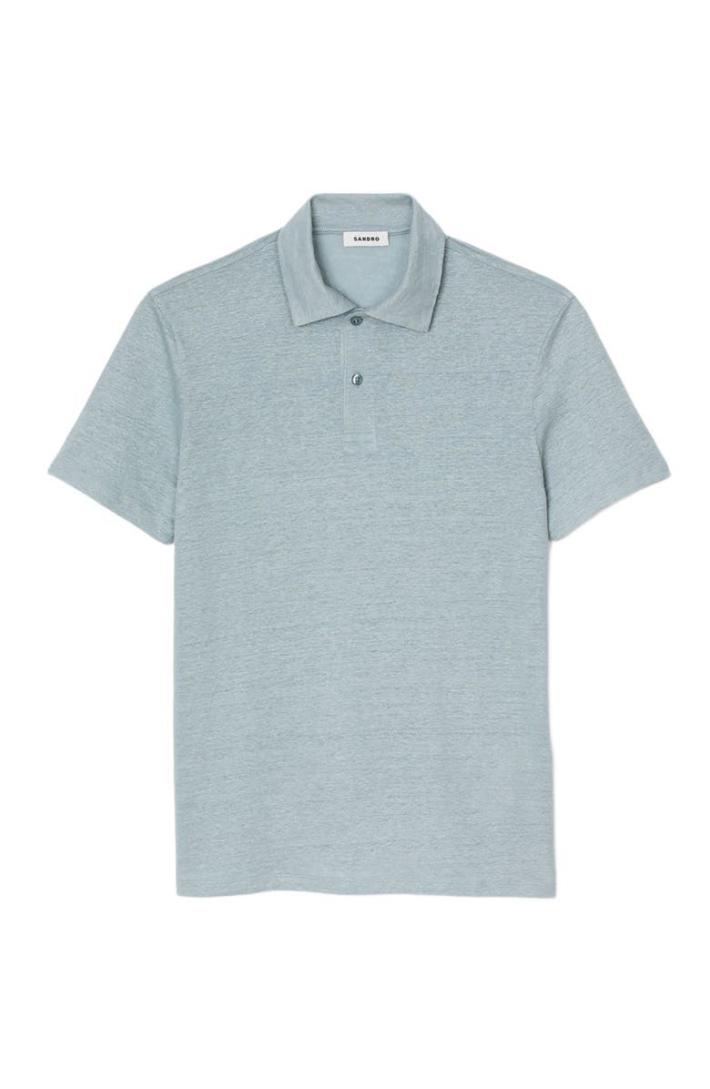 SANDRO Linen polo shirt, Alternate, color, 