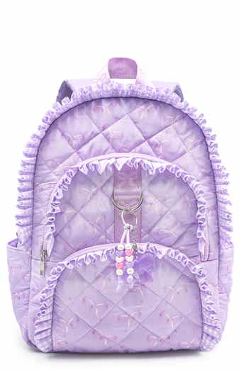 Kids' Bow Quilted Ruffle Large Backpack