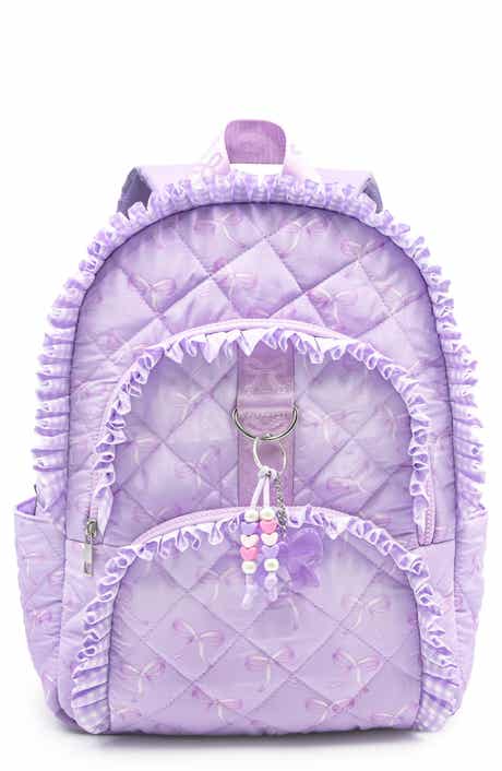 Kids' Bow Quilted Ruffle Large Backpack