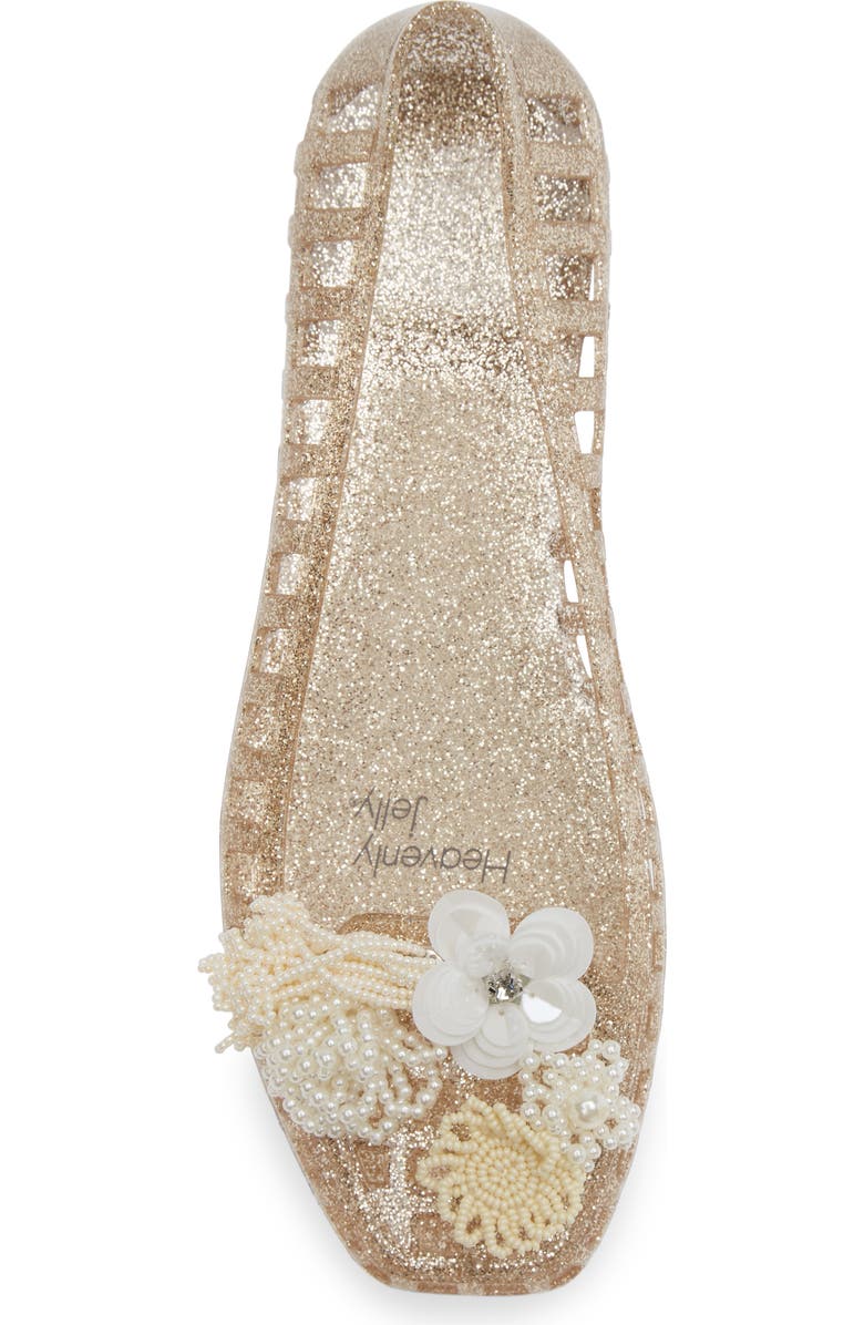 HEAVENLY JELLY Dazzla Jelly Ballet Flat, Alternate, color, Gold