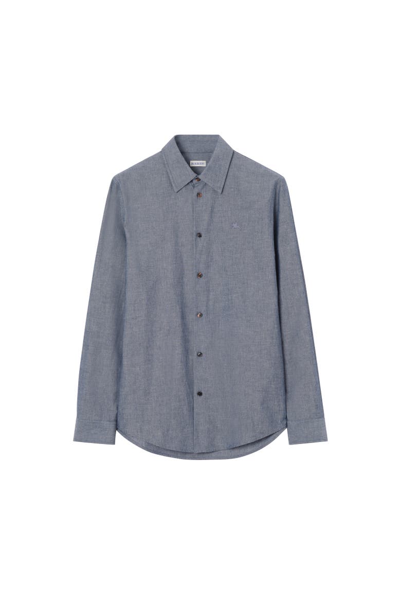 Classic Fit Cotton Blend Shirt, Alternate, color, Bright navy