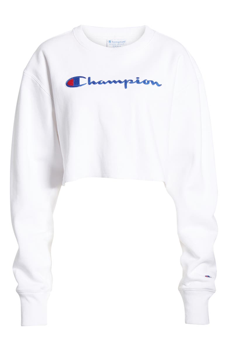 Champion Reverse Weave<sup>®</sup> Crop Sweatshirt, Alternate, color,