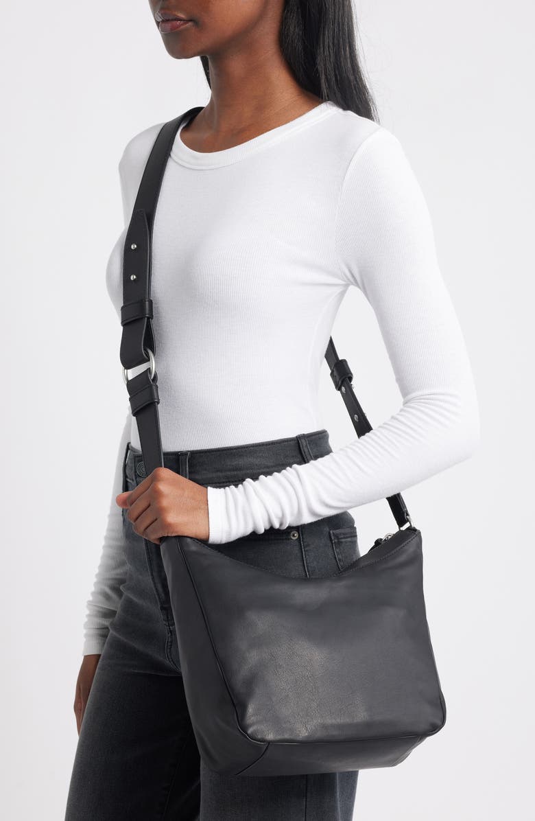 rag & bone Prospect Square Leather Crossbody Bag, Alternate, color, Black Leather