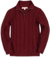 Hope & Henry Kids' Organic Half Zip Cable Pullover Sweater