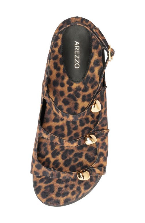 Arezzo Felice Slingback Platform Sandal In Animal Print