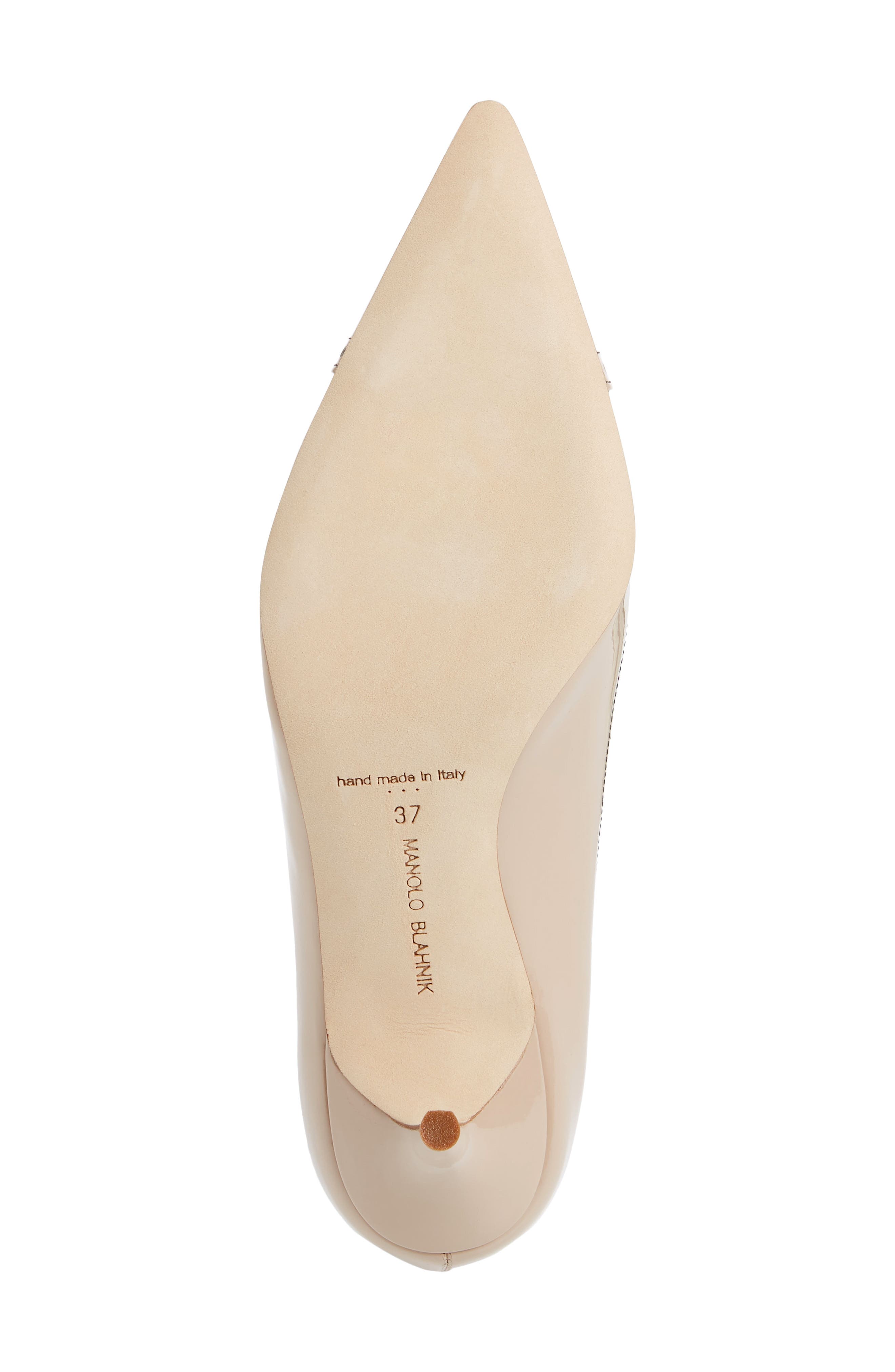 Manolo Blahnik Quitohi Brogue Pointed Toe Pump, Alternate, color, 