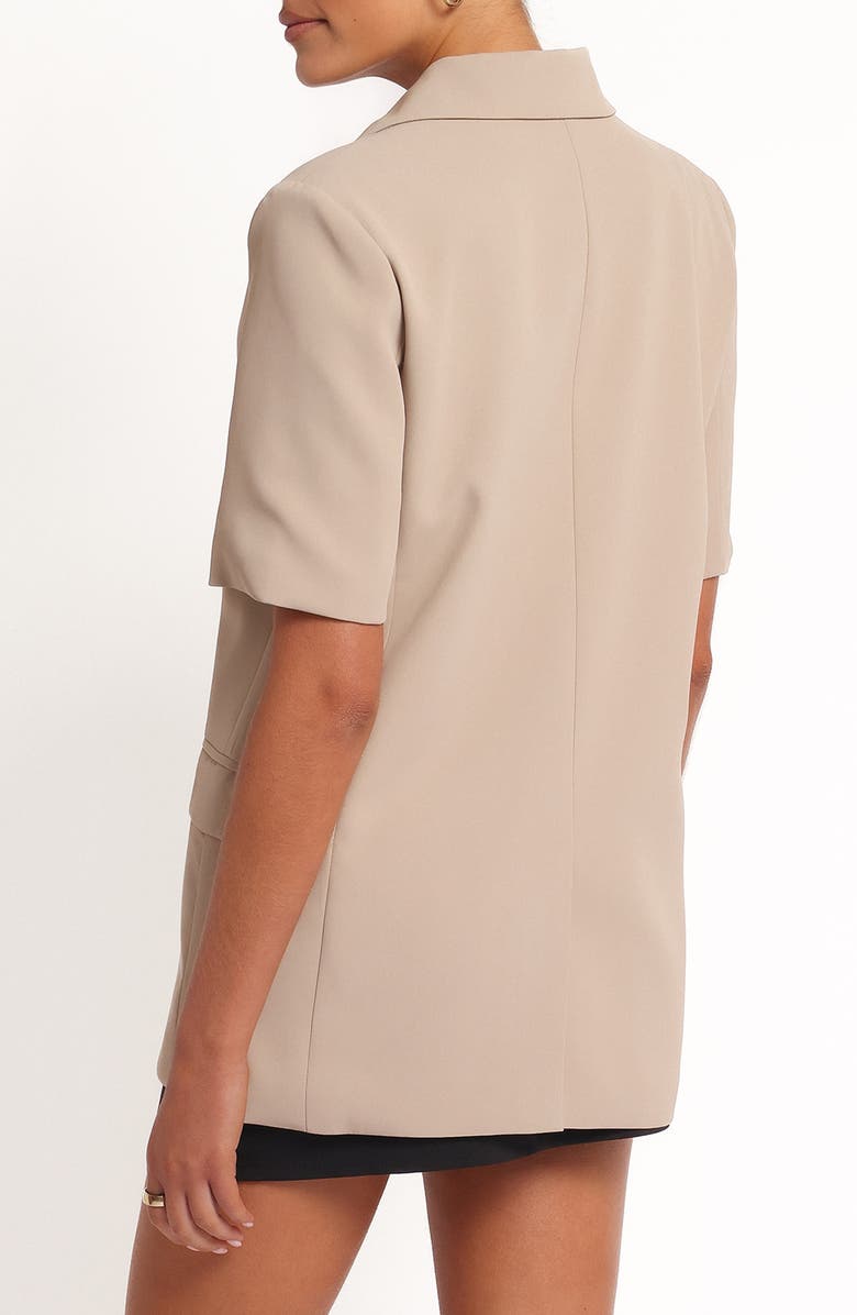 Petal & Pup Nora Short Sleeve Blazer, Alternate, color, Beige