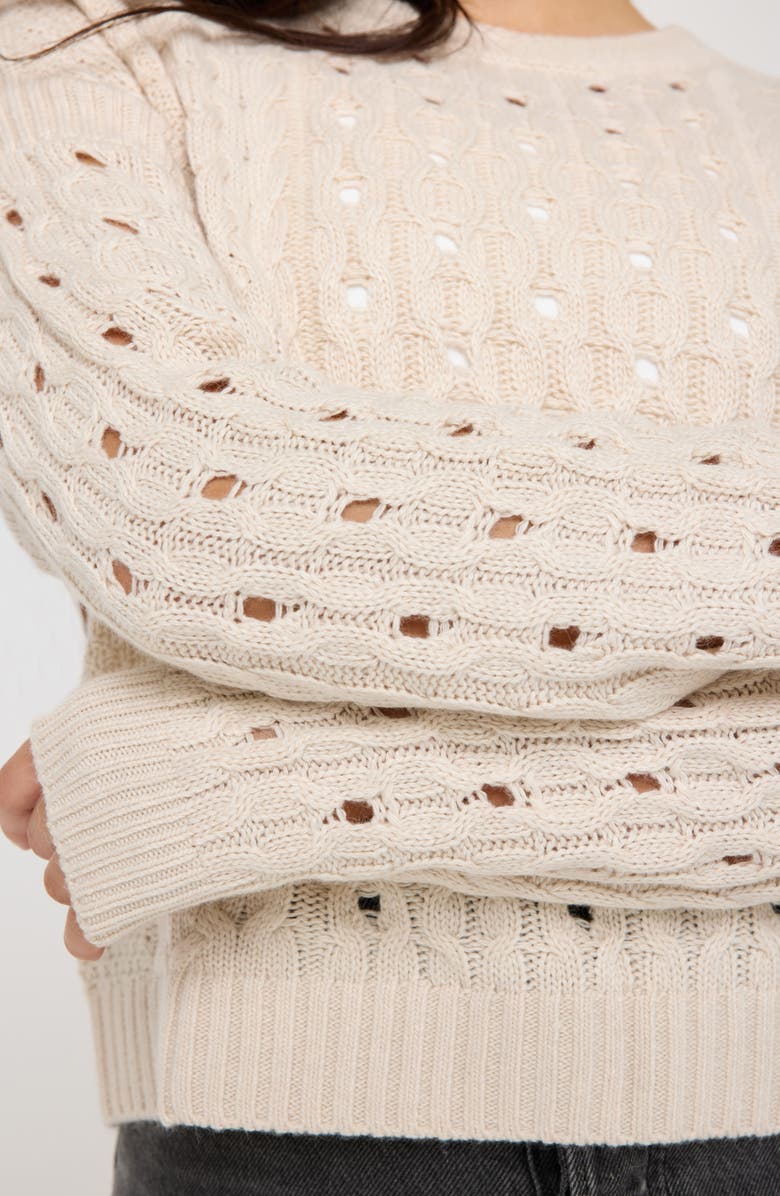 Spiritual Gangster Gemma Cable Knit Sweater, Alternate, color, 