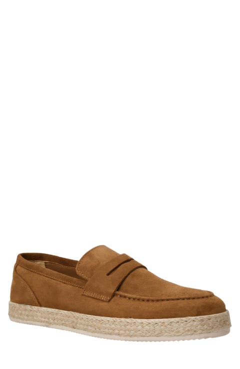 Mateo Leather Penny Loafer Espadrille