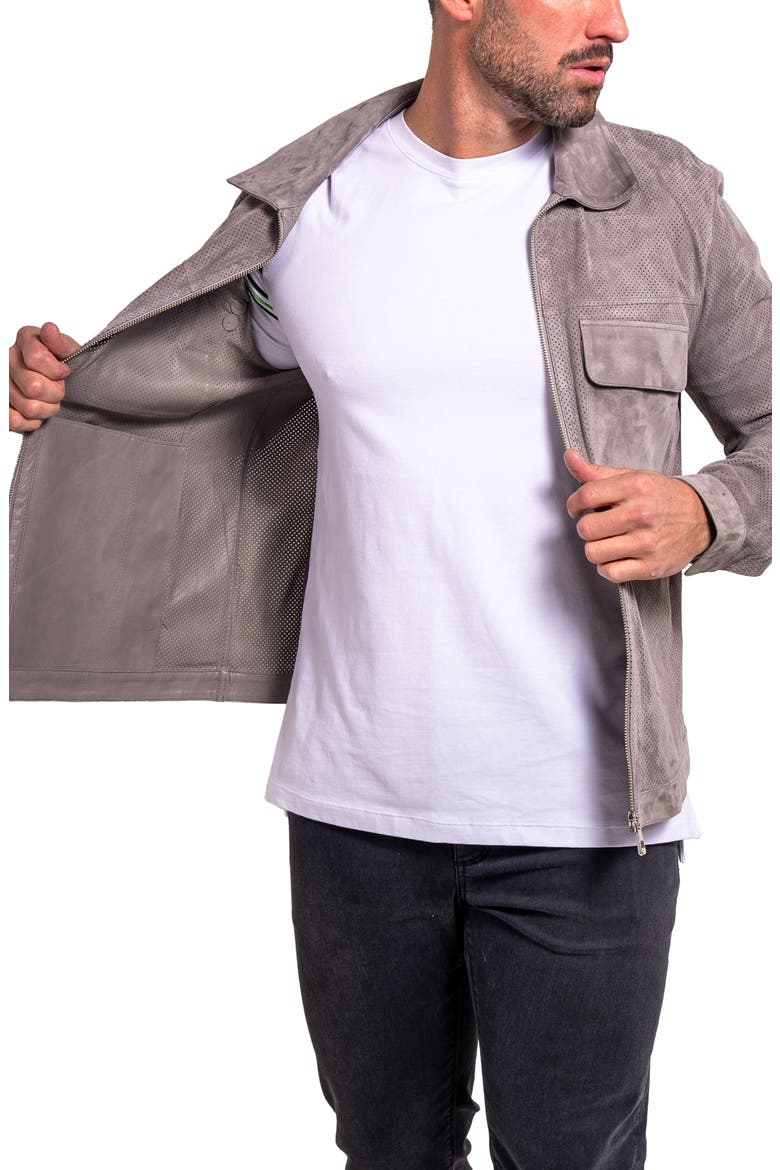 Ascension0017 Perforated Suede Jacket, Alternate, color, GREY