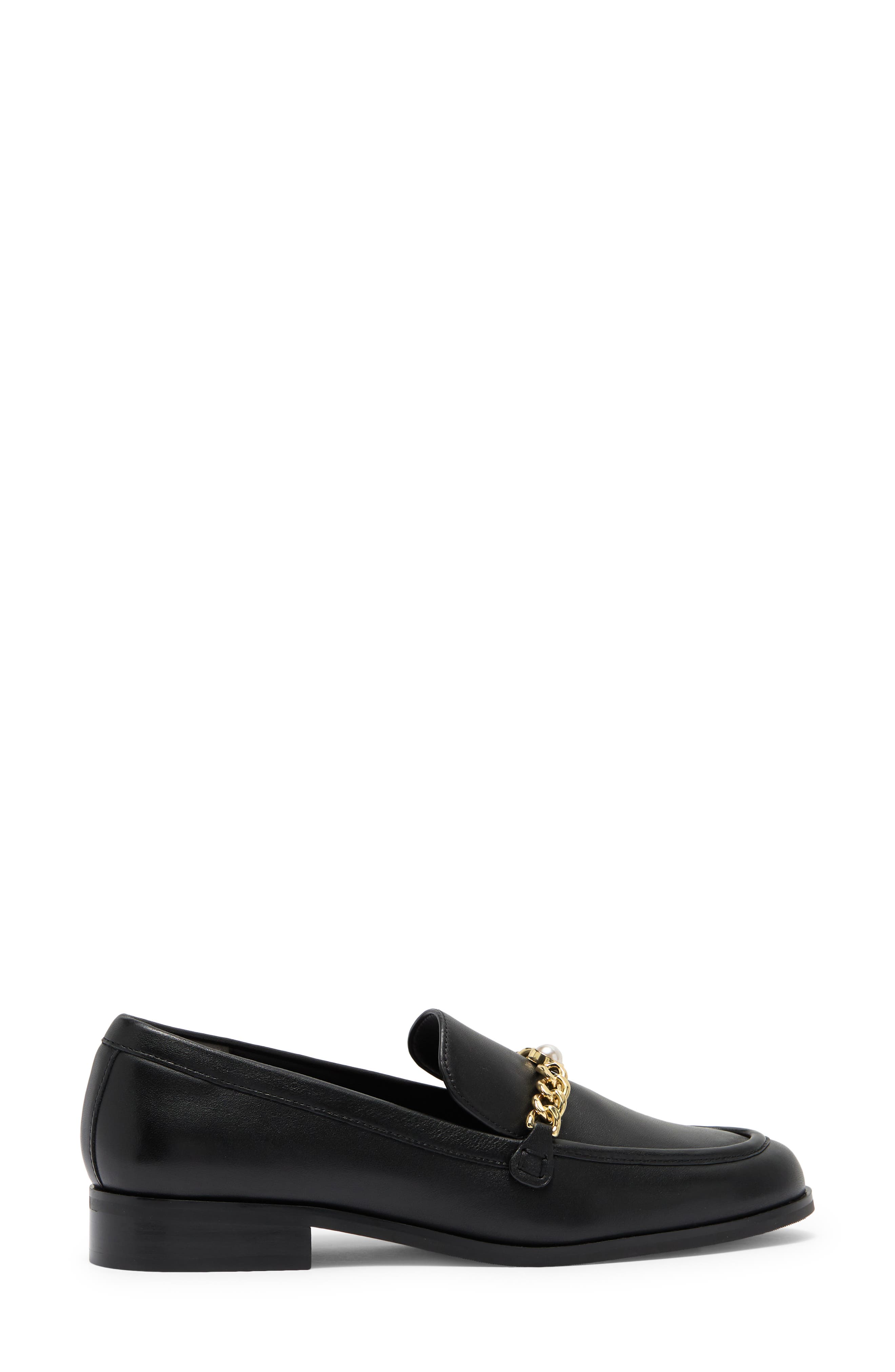 Stuart Weitzman Owen Pearl Chain Loafer, Alternate, color, 