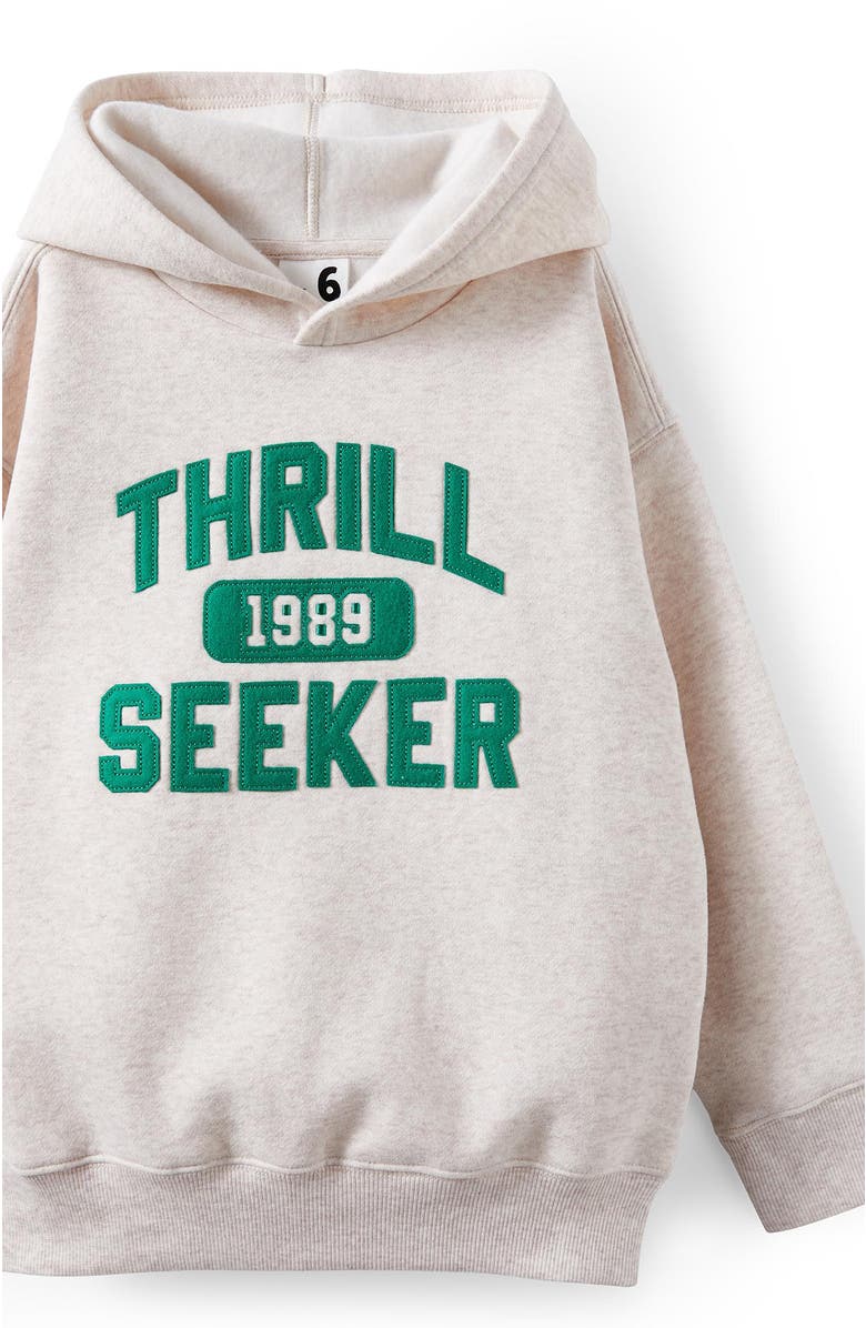 Cotton On Kids Kid's Sammy Oversize Hoodie, Alternate, color, Oatmeal Marle Thrill Seeker