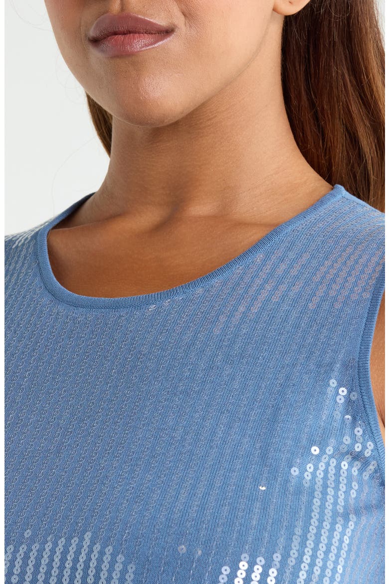 Sequin Detail Sweater Tank, Alternate, color, DUTCH BLUE