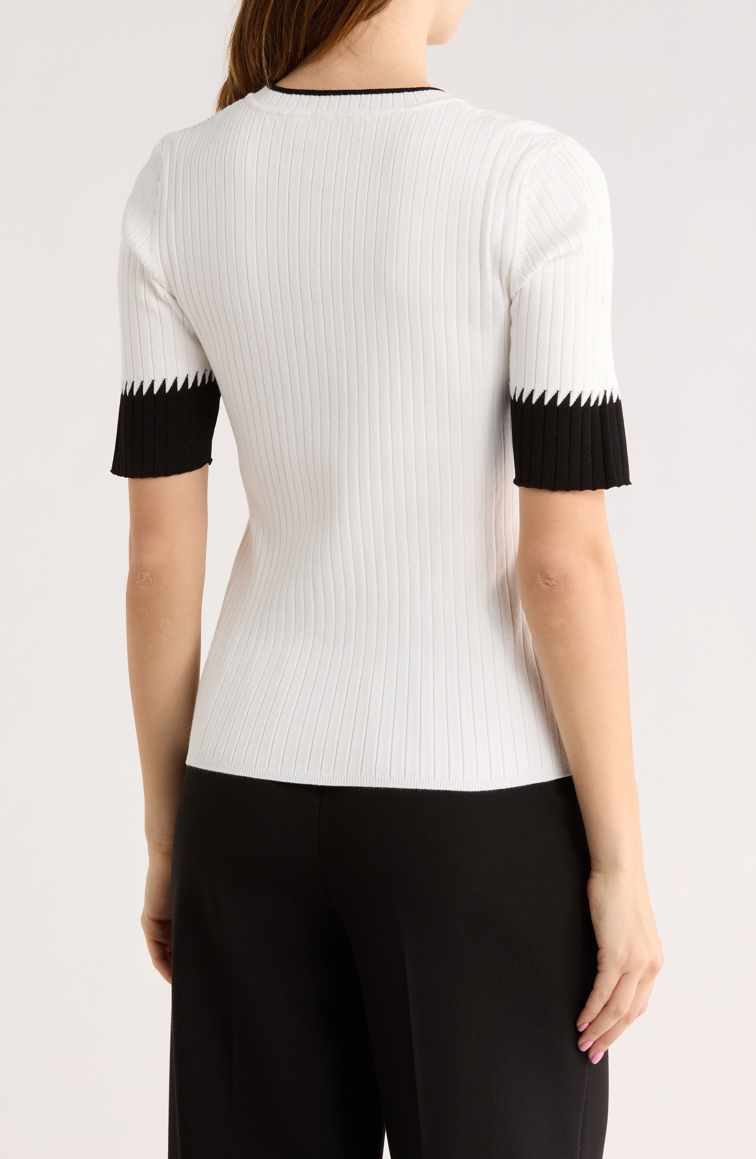 Medora Cable & Rib Knit Crewneck Sweater - image 2