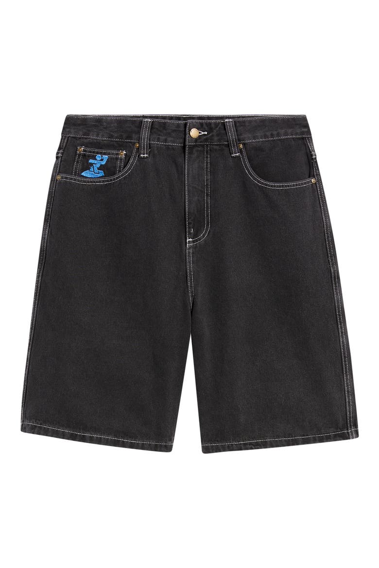 Liquid Trips Denim Shorts, Alternate, color, WASHED BLACK