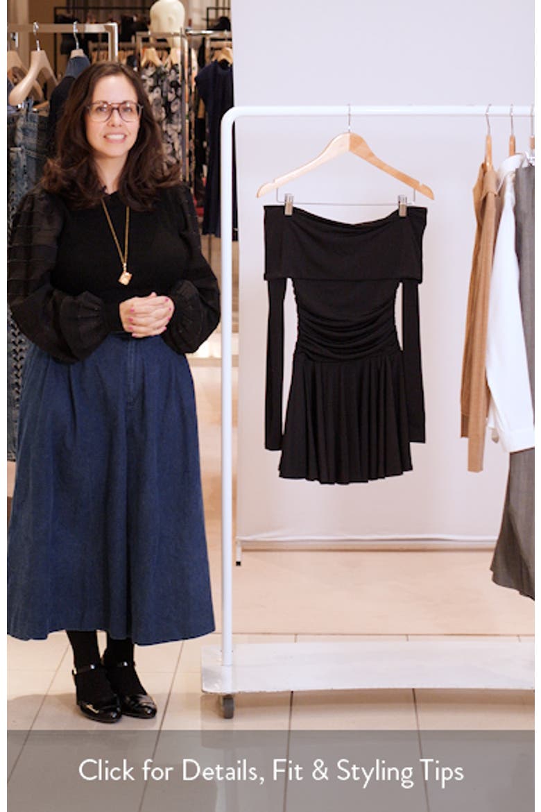 Messina Off the Shoulder Long Sleeve Minidress video