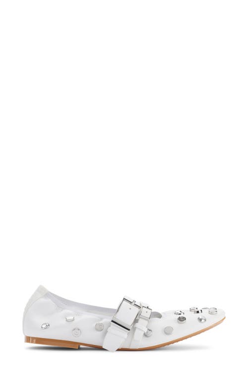 Dkny Davey Stud Ballet Flat In White