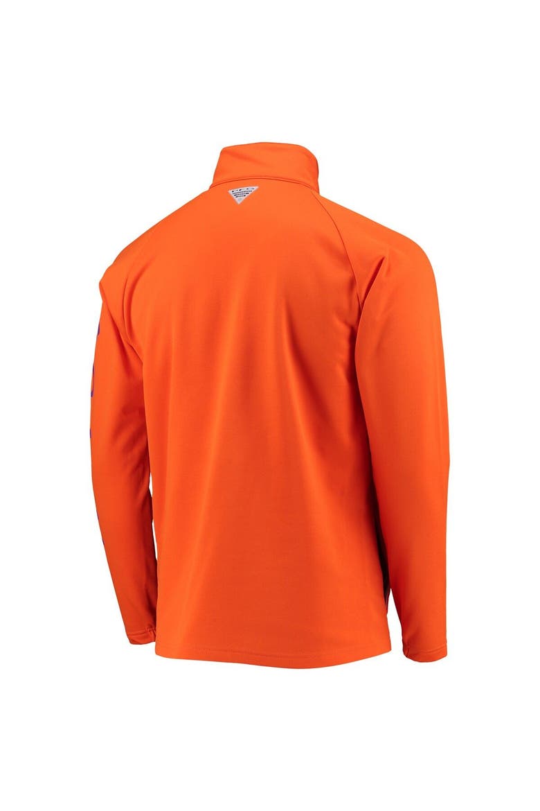 Men's Columbia Orange Clemson Tigers Terminal Tackle Fleece Raglan Omni-Shade Quarter-Zip Jacket, Alternate, color, Orange