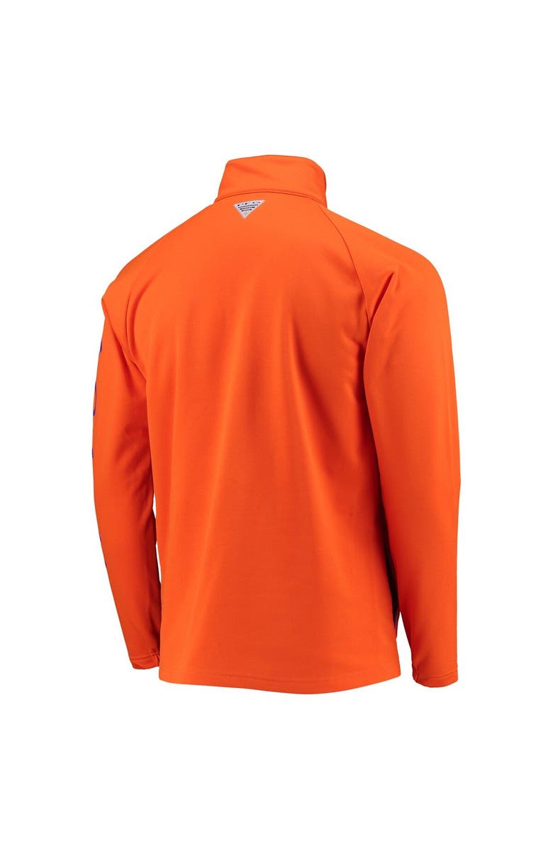 Columbia Men's Columbia Orange Clemson Tigers Terminal Tackle Fleece Raglan Omni-Shade Quarter-Zip Jacket, Alternate, color,