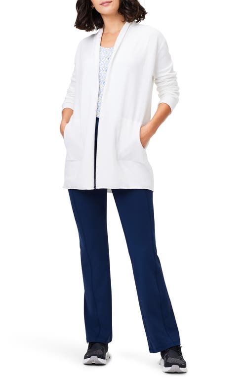 Nz Active By Nic+zoe Cool Down Open Front Cardigan In White