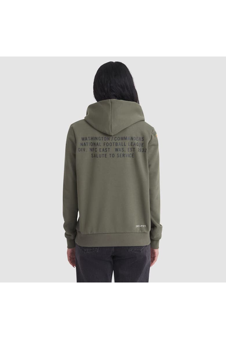 Women's Nike Olive Washington Commanders 2025 Salute to Service Sideline Standard Issue Dri-FIT Hoodie, Alternate, color, Olive