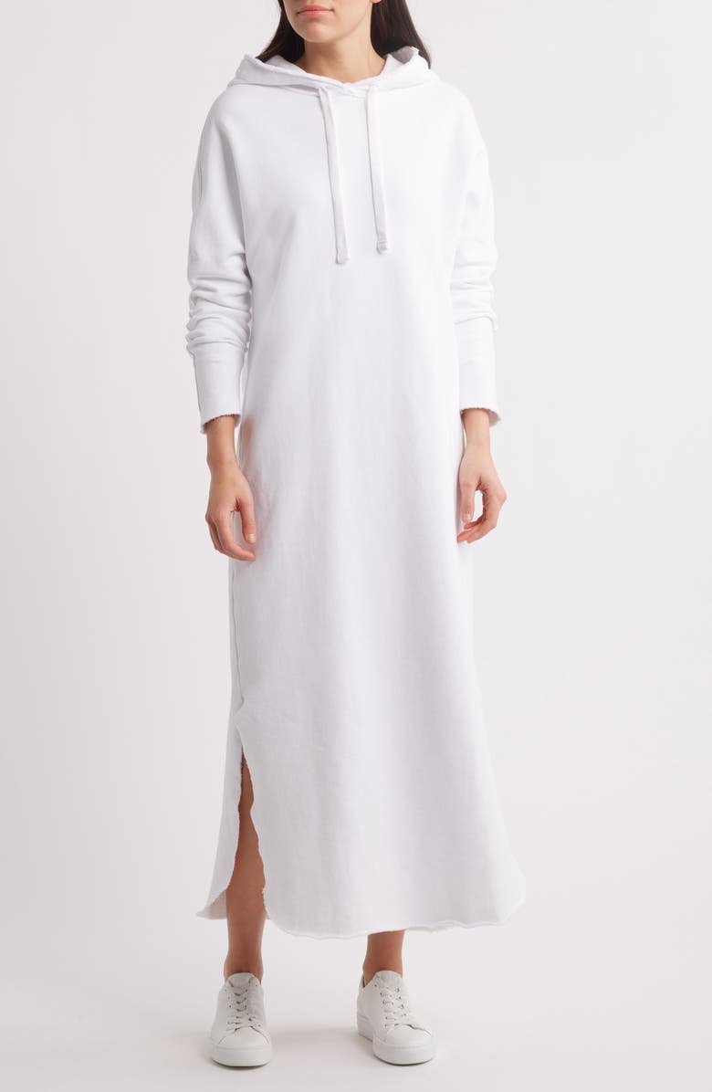 Frank & Eileen James Long Sleeve Hoodie Dress, Main, color, White