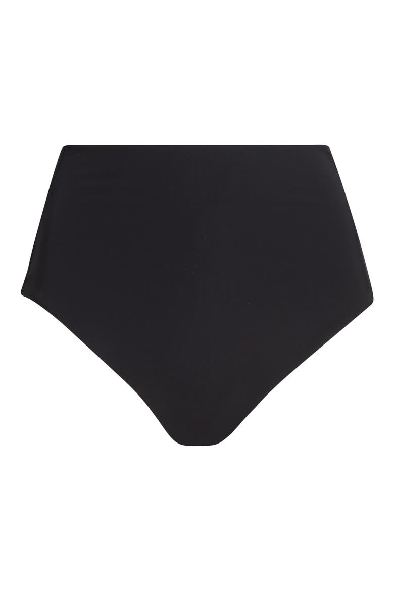 High Waist Bikini Bottoms, Alternate, color, BLACK